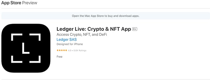 Ledger Liveアプリのダウンロード